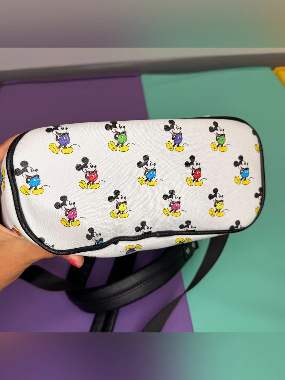 Loungefly Disney Parks Mini Backpack with Colorful Mickey Print